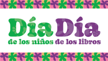 a green and purple logo for Día de los Niños